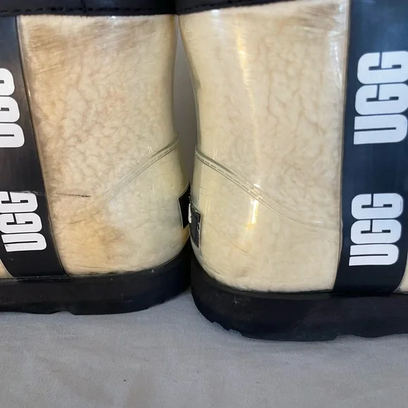 UGG Clear Classic Mini Boots Women’s 5 Uggs Ankle Slide On Shoes Rain Sheepskin - Picture 14 of 15